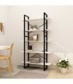 vidaXL 5-Tier Book Cabinet White 100x30x175 cm Pinewood