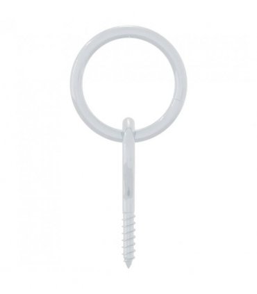 vidaXL Horse Tie Rings with Eye Screws 3 pcs Silver Steel