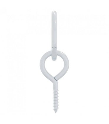 vidaXL Horse Tie Rings with Eye Screws 3 pcs Silver Steel