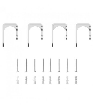 vidaXL Barn Door Bypass Brackets 4 pcs for Round Rails Stainless Steel