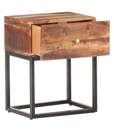 vidaXL Bedside Table 40x30x50 cm Rough Acacia Wood