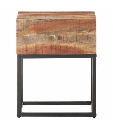 vidaXL Bedside Table 40x30x50 cm Rough Acacia Wood