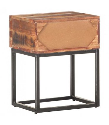 vidaXL Bedside Table 40x30x50 cm Rough Acacia Wood