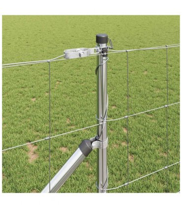 vidaXL Welded Wire Fence with Spikes 25 x 1 m Galvanised Steel Silver
