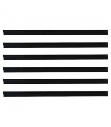 vidaXL Self-adhesive Door Brush Seals 6 pcs Black 100 cm
