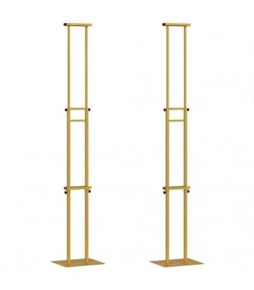 vidaXL Trade Show Displays 2 pcs Gold 30 x 23.5 x 210 cm Steel