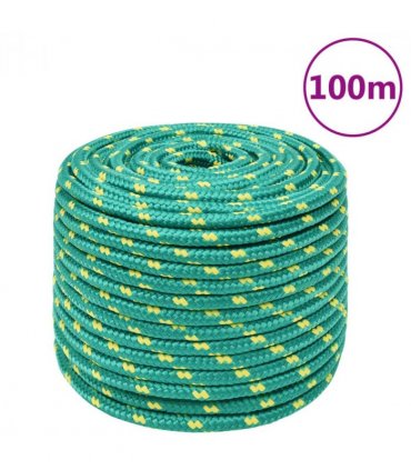 vidaXL Boat Rope Green 12 mm 100 m Polypropylene