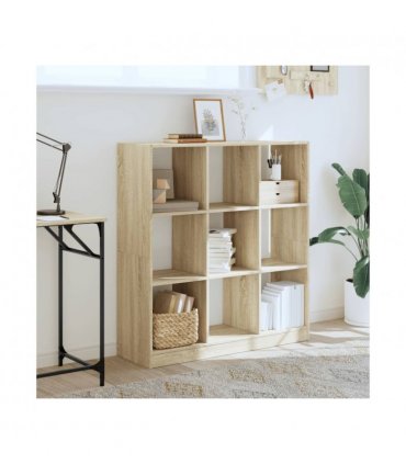 vidaXL Bookcase Sonoma Oak 102x32x108 cm Engineered Wood
