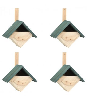 vidaXL Bird Houses 4 pcs 24x16x30 cm Firwood
