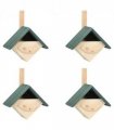 vidaXL Bird Houses 4 pcs 24x16x30 cm Firwood