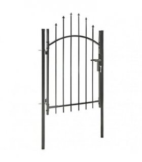 vidaXL Garden Gate Woerden Steel 1x1.25 m Black