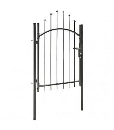 vidaXL Garden Gate Woerden Steel 1x1.25 m Black