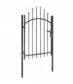 vidaXL Garden Gate Woerden Steel 1x1.25 m Black