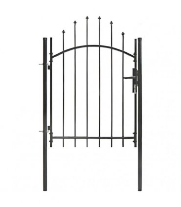 vidaXL Garden Gate Woerden Steel 1x1.25 m Black