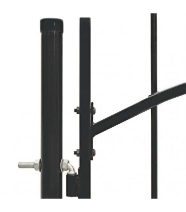vidaXL Garden Gate Woerden Steel 1x1.25 m Black