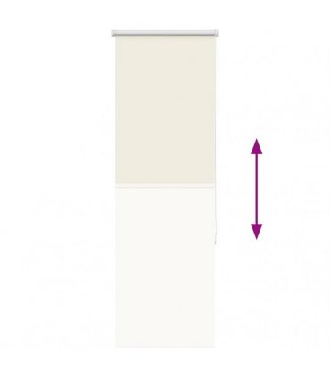 vidaXL Roller Blind Blackout Off White 60x130 cm Fabric Width 55.7 cm Polyester