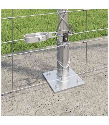 vidaXL Welded Wire Fence with Concrete Base 25 x 1.6 m Silver Mesh