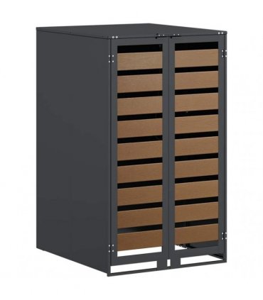 vidaXL Wheelie Bin Storage with Gas Lift-up Lid for 240L Bin Steel
