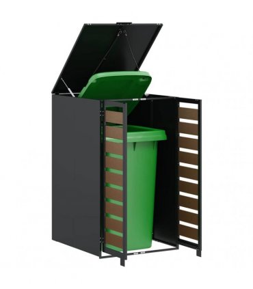 vidaXL Wheelie Bin Storage with Gas Lift-up Lid for 240L Bin Steel