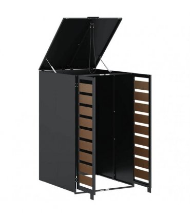 vidaXL Wheelie Bin Storage with Gas Lift-up Lid for 240L Bin Steel