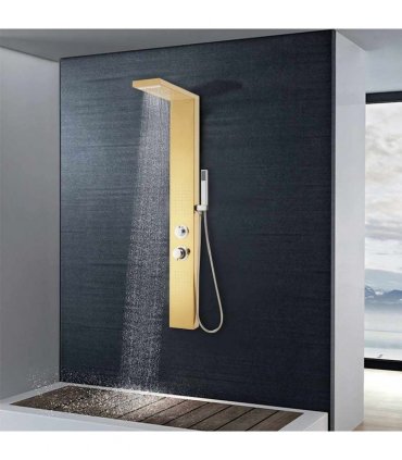 vidaXL Shower Panel System Stainless Steel 201 Gold