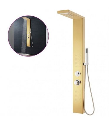 vidaXL Shower Panel System Stainless Steel 201 Gold