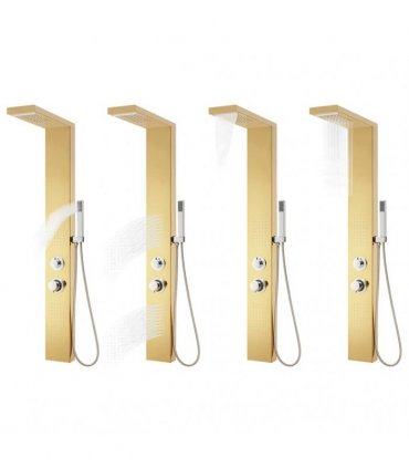 vidaXL Shower Panel System Stainless Steel 201 Gold