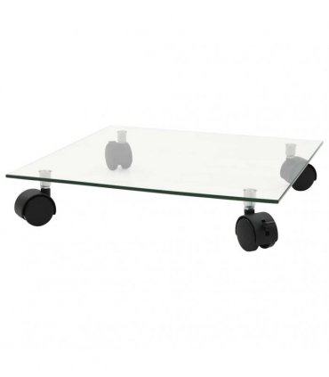 vidaXL Plant Rollers 2 pcs Tempered Glass 35x35 cm Square