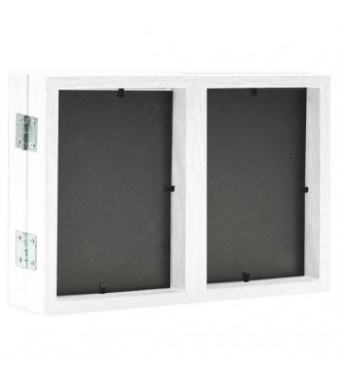 vidaXL Trifold Photo Frame Collage White 28x18 cm+2x