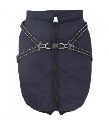 vidaXL Dog Coat Navy Blue L44