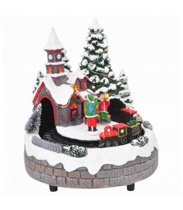 vidaXL Christmas Tabletop Multicolour 16 x 16 x 19 cm Resin