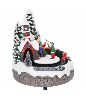 vidaXL Christmas Tabletop Multicolour 16 x 16 x 19 cm Resin