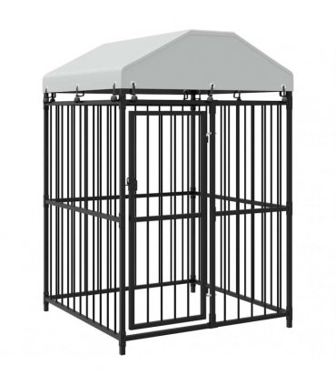 vidaXL Outdoor Dog Kennel with Roof 120x120x150 cm