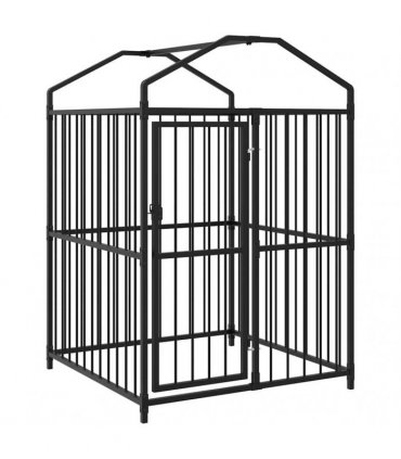 vidaXL Outdoor Dog Kennel with Roof 120x120x150 cm