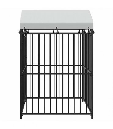vidaXL Outdoor Dog Kennel with Roof 120x120x150 cm