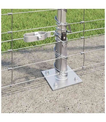 vidaXL Welded Wire Fence with Concrete Base 25 x 1.5 m Silver Mesh