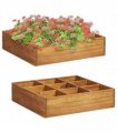 vidaXL Herb Garden Raised Bed Solid Acacia Wood 60x60x15 cm