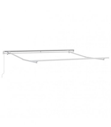 vidaXL Manual Retractable Awning Anthracite&White 300x250 cm