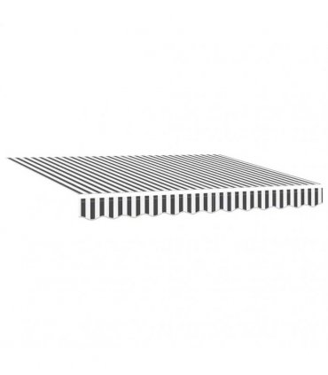 vidaXL Manual Retractable Awning Anthracite&White 300x250 cm