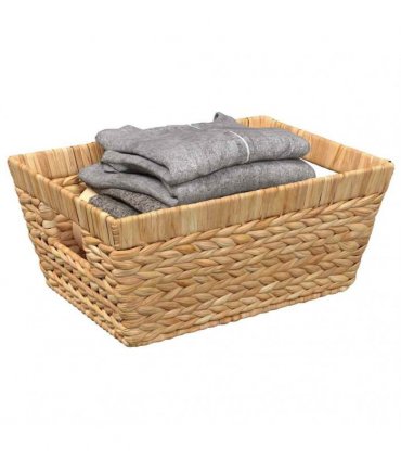 vidaXL Storage Baskets 2 pcs Natural 38 x 28 x 15 cm Water hyacinth