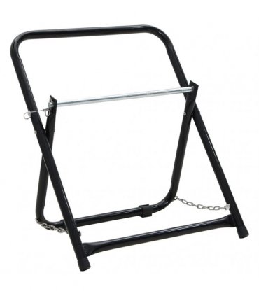 vidaXL Hose Reel Cart 48 cm 45 kg Black Powder-coated Steel