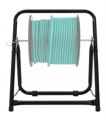 vidaXL Hose Reel Cart 48 cm 45 kg Black Powder-coated Steel