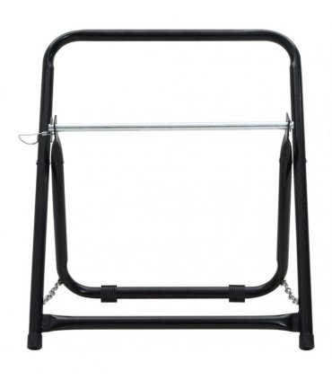 vidaXL Hose Reel Cart 48 cm 45 kg Black Powder-coated Steel
