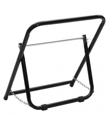 vidaXL Hose Reel Cart 48 cm 45 kg Black Powder-coated Steel
