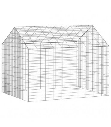 vidaXL Rabbit Cage Silver 100 x 78 x 78 cm Galvanised Steel
