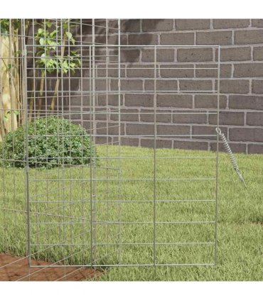 vidaXL Rabbit Cage Silver 100 x 78 x 78 cm Galvanised Steel