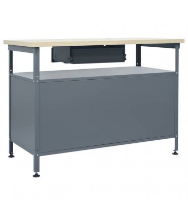 vidaXL Workbench Black 120x60x85 cm Steel