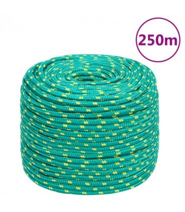 vidaXL Boat Rope Green 10 mm 250 m Polypropylene