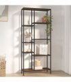 vidaXL Book Shelf 80x30x180 cm Steel and Engineered Wood