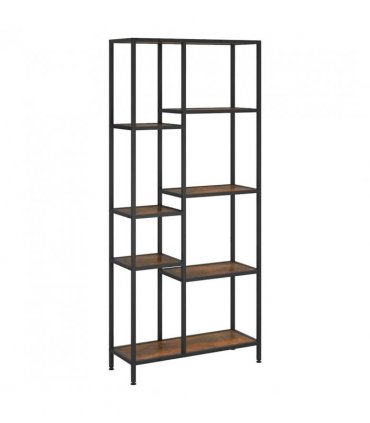 vidaXL Book Shelf 80x30x180 cm Steel and Engineered Wood